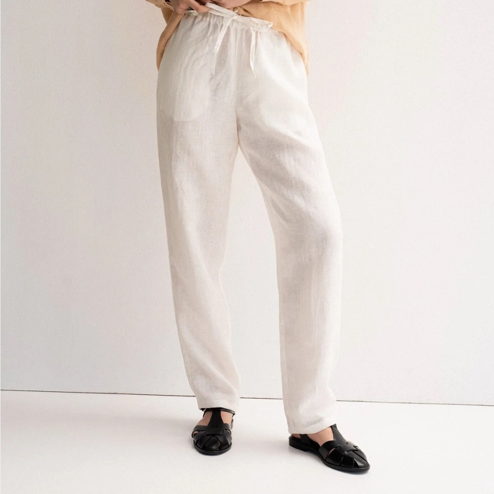 Amour Linen - MALMO pants in White